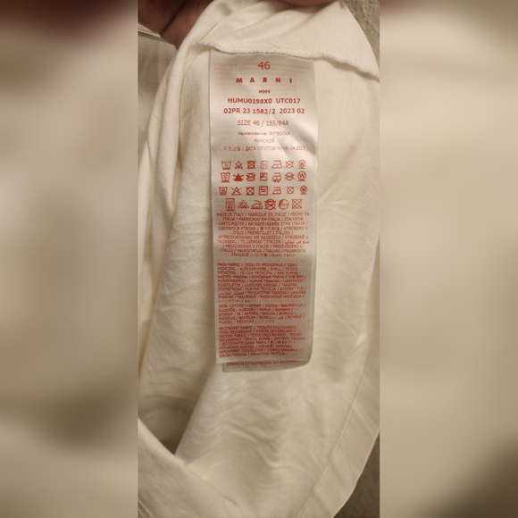 MARNI Mens White TSHIRT *(NWOT)* - Picture 5 of 5